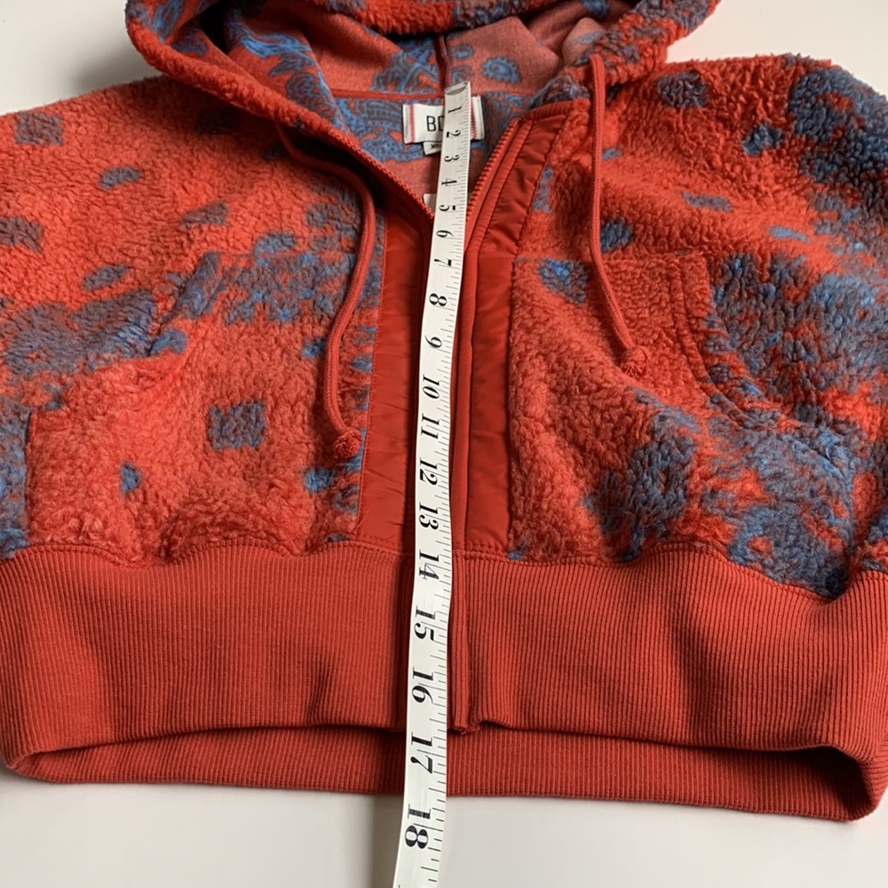 UO BDG Like New Sherpa Forest Zip Crop Hoodie Jacket XS - Picture 6 of 11